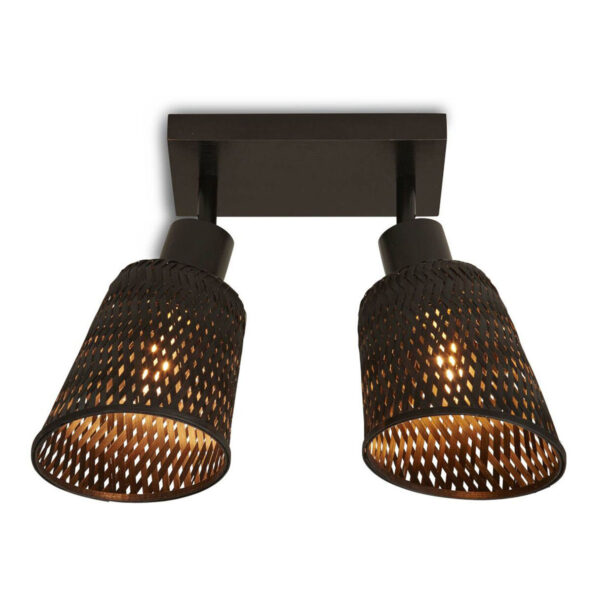Bohemian plafonniere zwart bamboe GOOD&MOJO Java