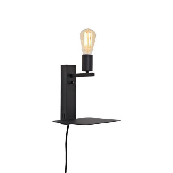 Zwarte wandlamp plateau kaploos It's About RoMi Florence