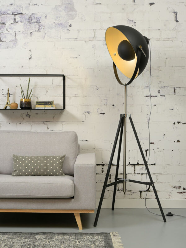 Metalen zwarte industriële vloerlamp It's About RoMi Hollywood - Image 2
