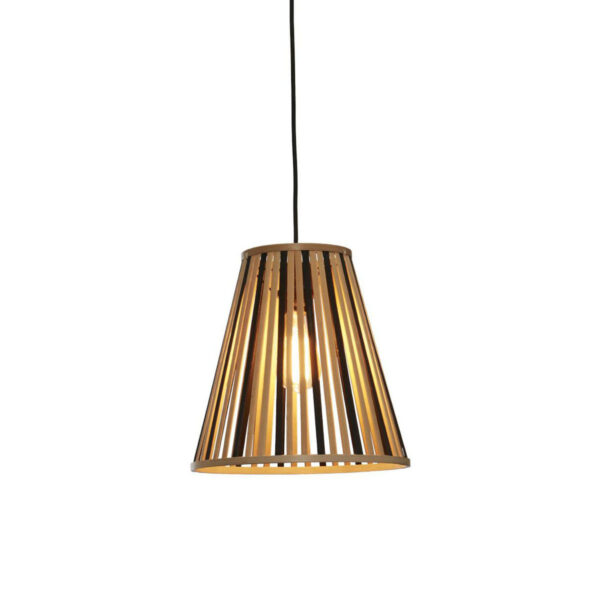 Conische hanglamp bamboe naturel/zwart GOOD&MOJO Merapi