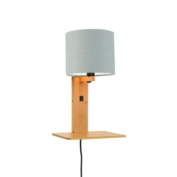 Lichtgrijze plateau wandlamp naturel GOOD&MOJO Andes