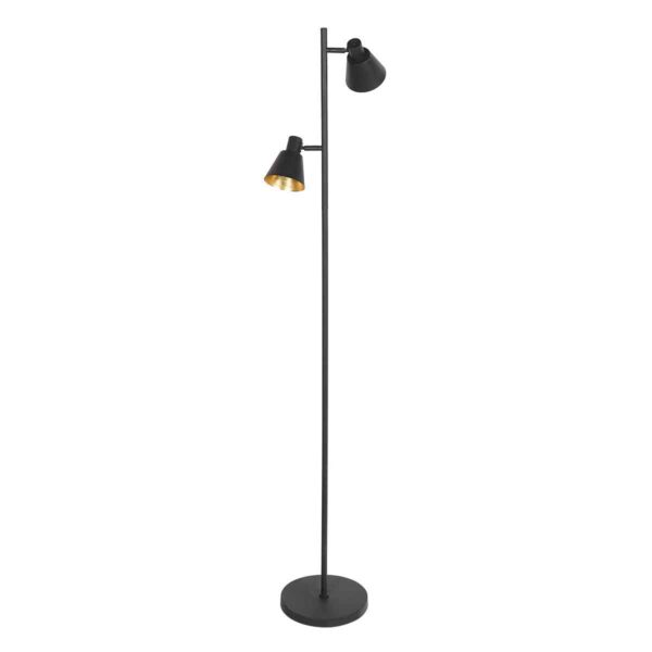 Metalen vloerlamp zwart retro Mexlite Oeroe - Image 8