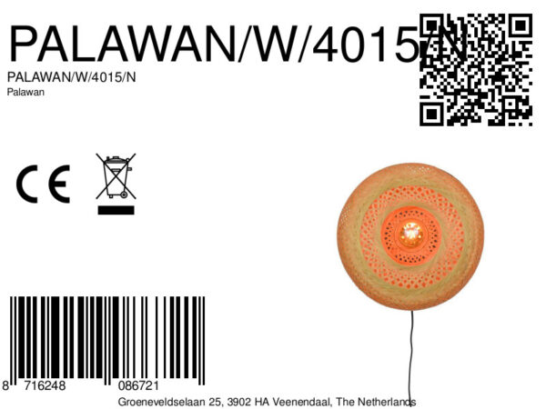 Naturel zwart bamboe wandlamp bohemian GOOD&MOJO Palawan - Image 9