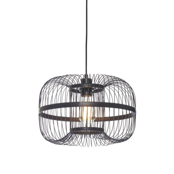 Metalen bamboe zwarte oosterse hanglamp GOOD&MOJO Hokkaido