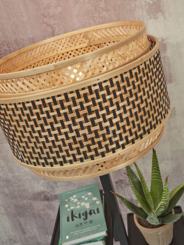 Vloerlamp naturel zwart bohemian bamboe GOOD&MOJO Bhutan - Image 6