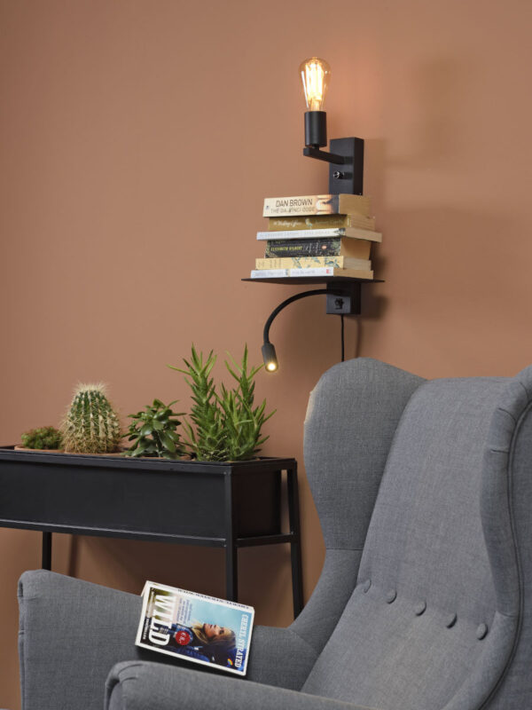 Zwarte wandlamp leeslampje It's About RoMi Florence - Image 11