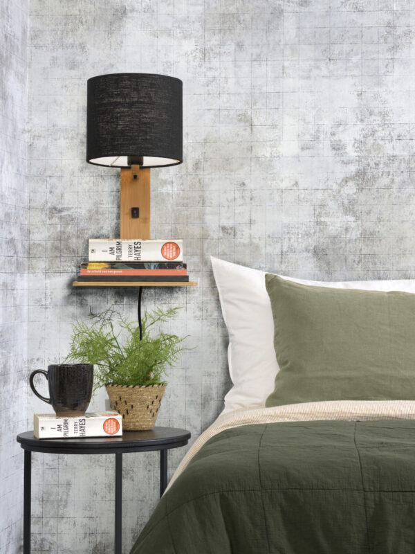 Zwarte plateau wandlamp naturel GOOD&MOJO Andes - Image 7