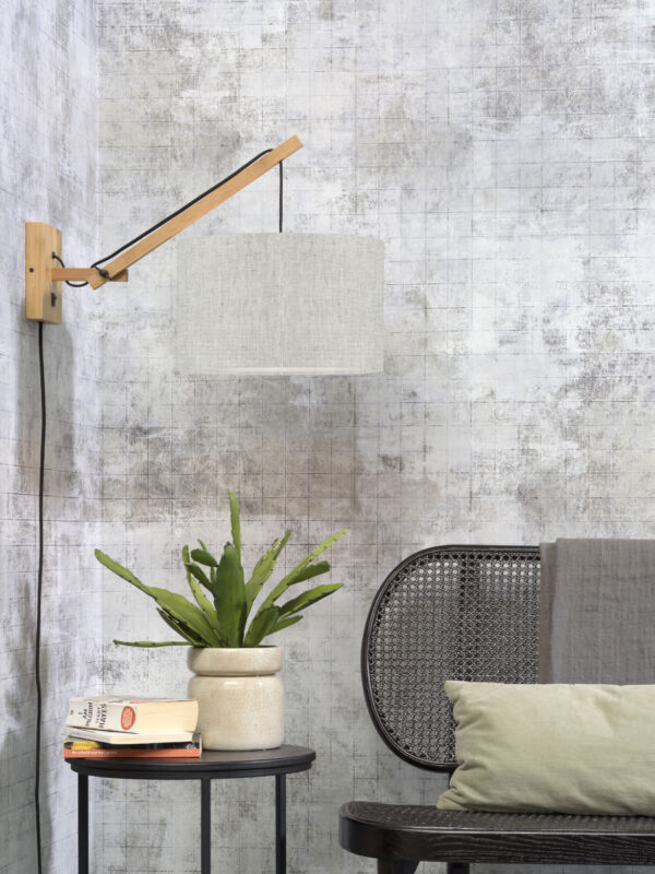 Witgrijze wandlamp enkelgewricht naturel GOOD&MOJO Andes - Image 5