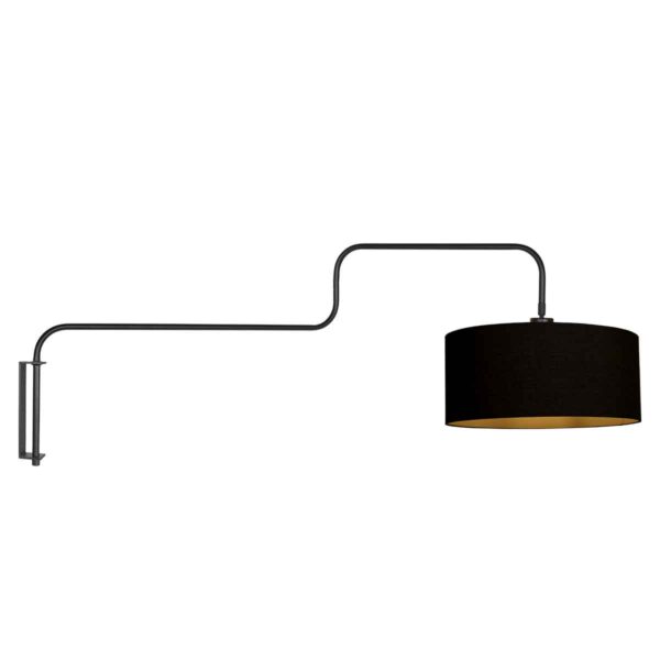 Metalen zwarte trendy wandlamp Steinhauer Bloeba