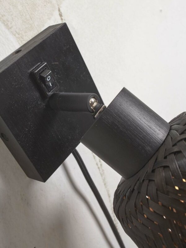Zwarte wandlamp bohemien bamboe GOOD&MOJO Java - Image 3