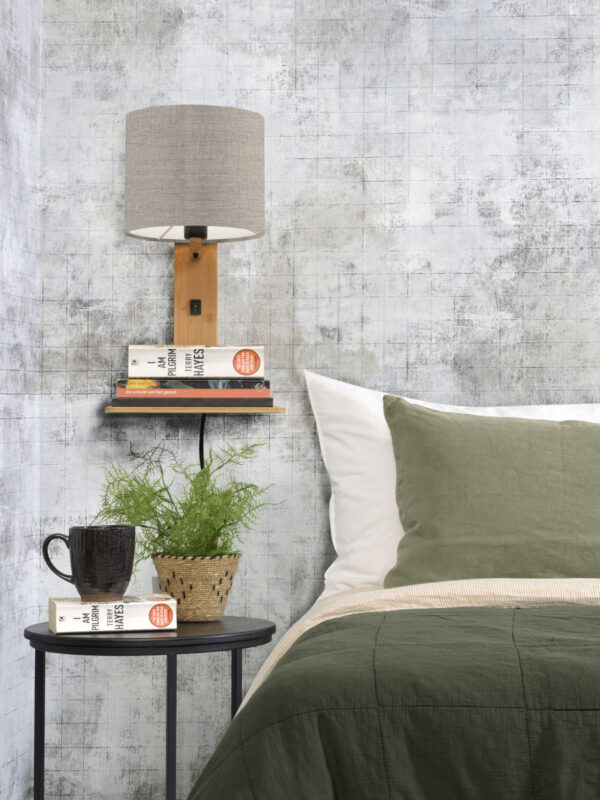 Loodgrijze plateau wandlamp naturel GOOD&MOJO Andes - Image 7
