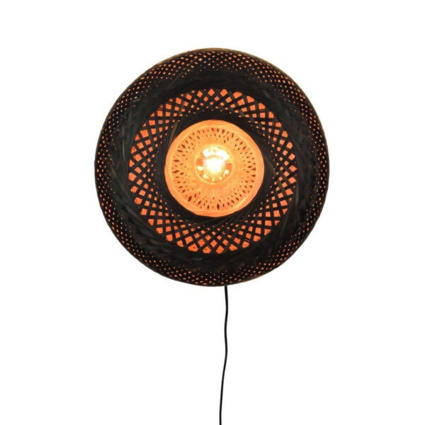 Bamboe zwart naturel bohemian wandlamp GOOD&MOJO Palawan