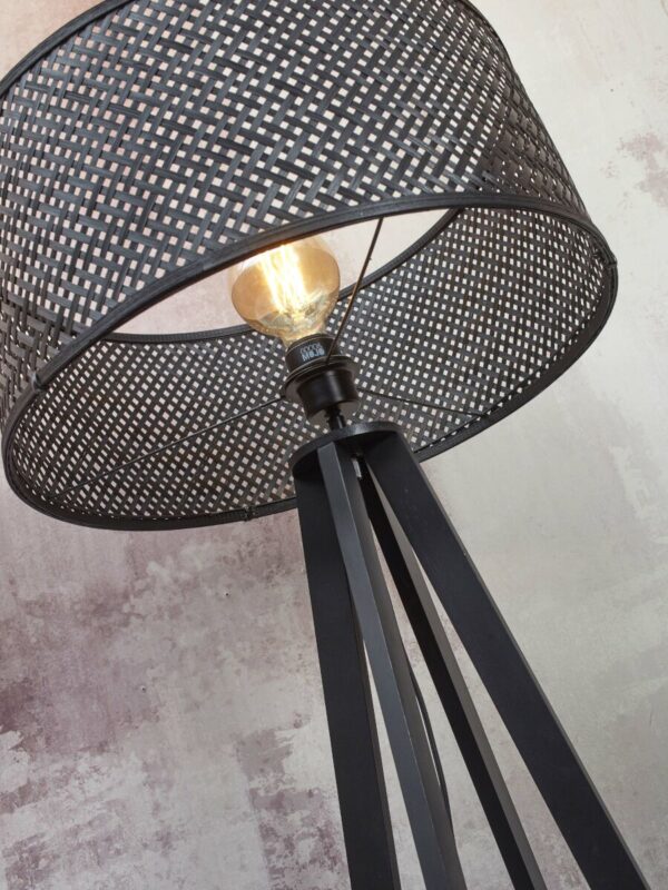 Zwarte bohemian vloerlamp bamboe GOOD&MOJO Java - Image 7