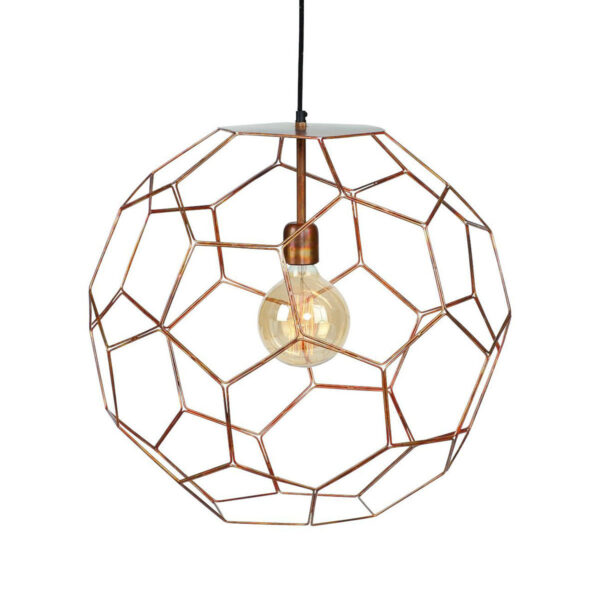 Bronzen rasterkap hanglamp rond L It's About RoMi Marrakesh