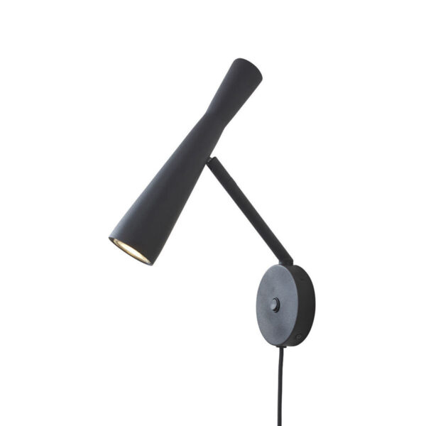 Zwarte metalen retro wandlamp It's About RoMi Bordeaux