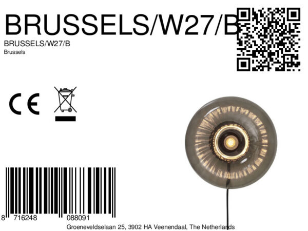 Trendy zwarte glazen wandlamp It's About RoMi Brussels - Image 9