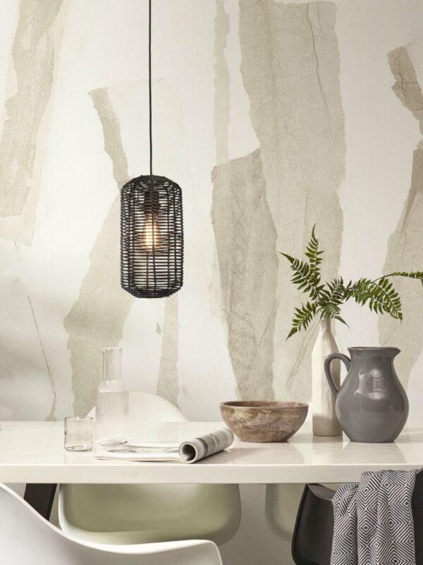 Zwarte boheemse rotan hanglamp GOOD&MOJO Tanami - Image 2
