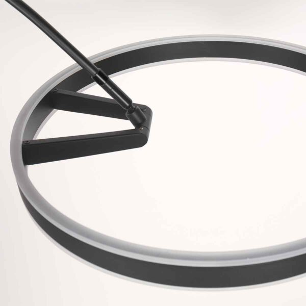 Zwarte moderne metalen vloerlamp Steinhauer Ringlux - Image 13