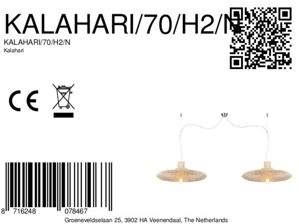 Naturel rotan bohemian hanglampen GOOD&MOJO Kalahari - Image 7