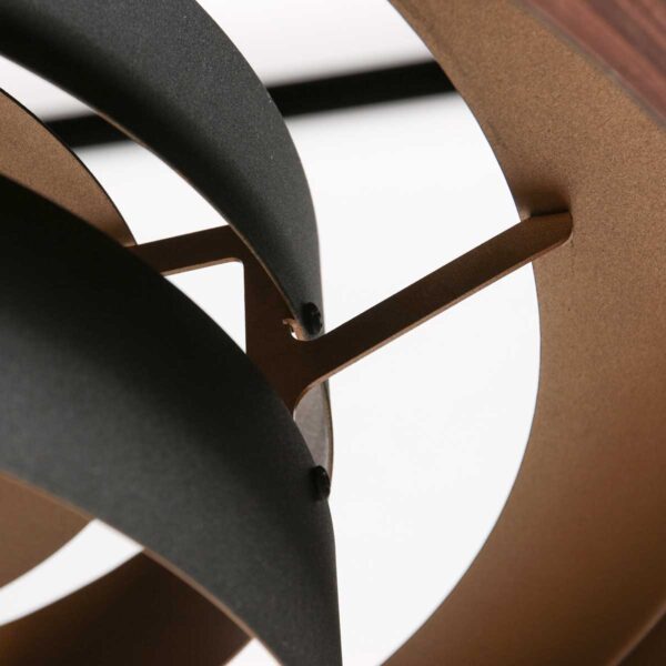 Ronde houtkleurige retro hanglamp Anne Lighting Flinter - Ø50 cm - Image 11