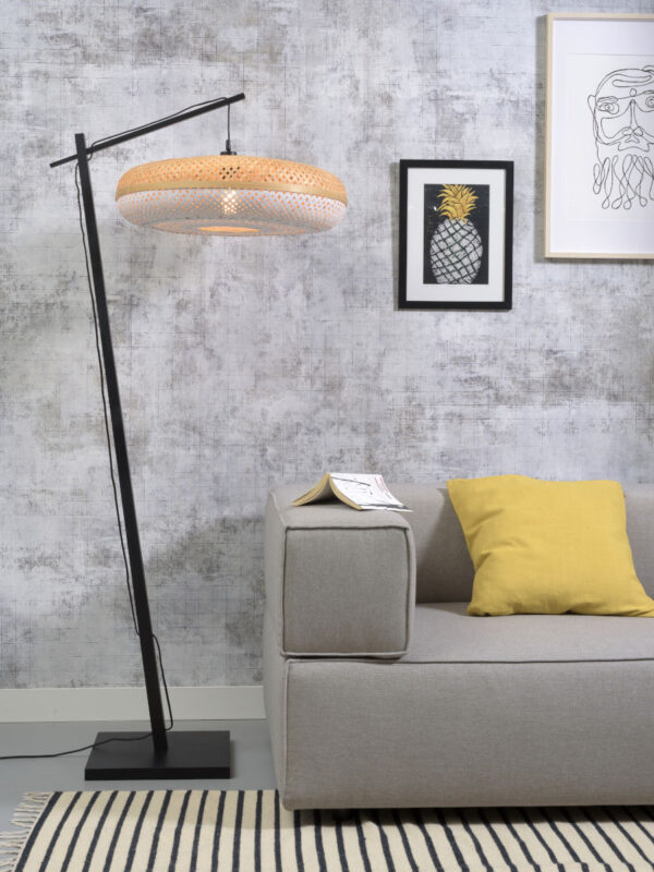 Witte bohemian vloerlamp bamboe GOOD&MOJO Palawan - Image 2