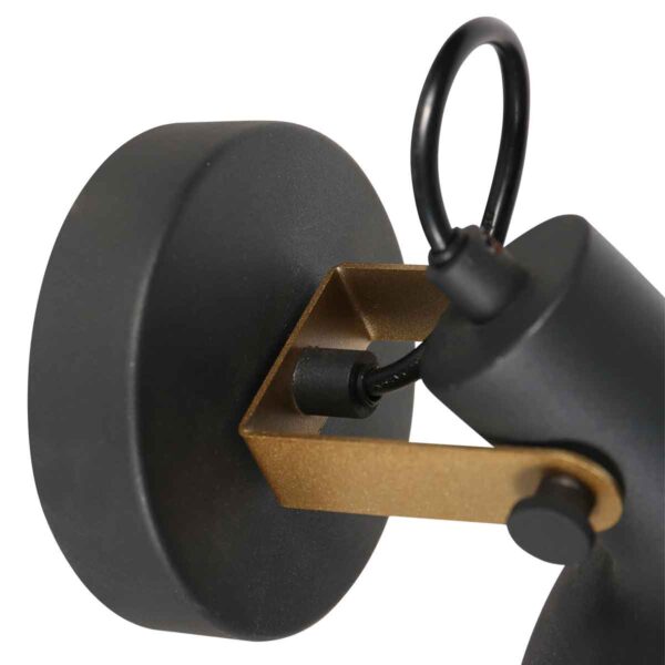 Metalen zwarte wandlamp industrieel Mexlite Prato - Image 4