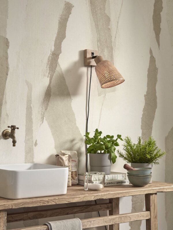 Bamboe boheems naturel wandlamp GOOD&MOJO Java - Image 5