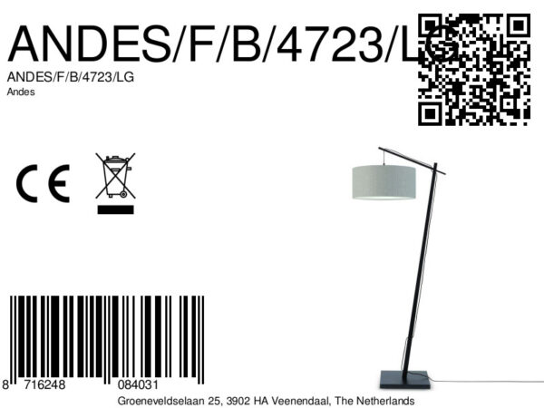 Bohemian grijze bamboe vloerlamp GOOD&MOJO Andes - Image 8