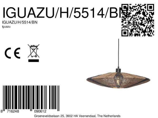 Zwart naturel rieten metalen boheemse hanglamp GOOD&MOJO Iguazu - Image 11