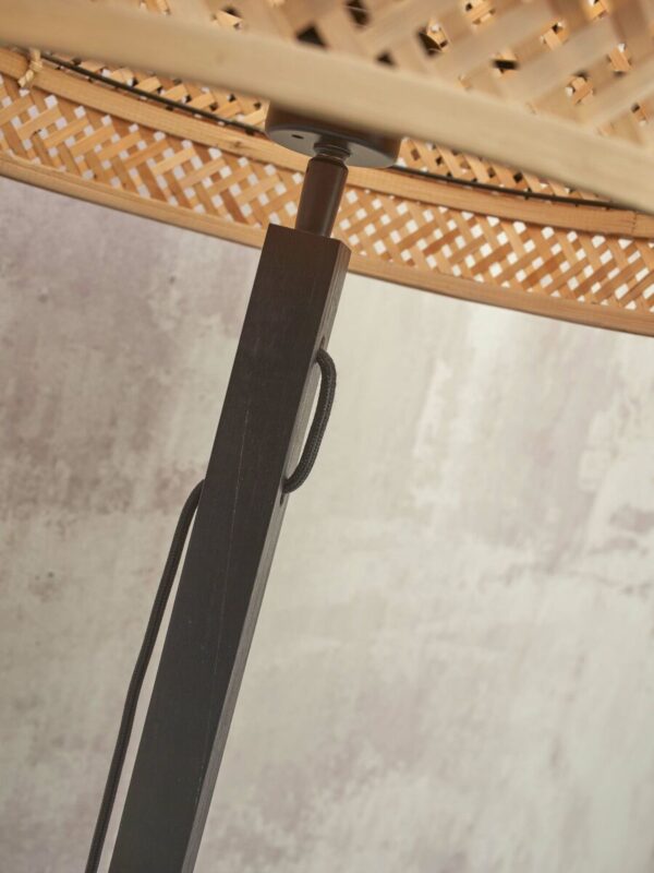 Vloerlamp naturel zwart bohemian bamboe GOOD&MOJO Bhutan - Image 7