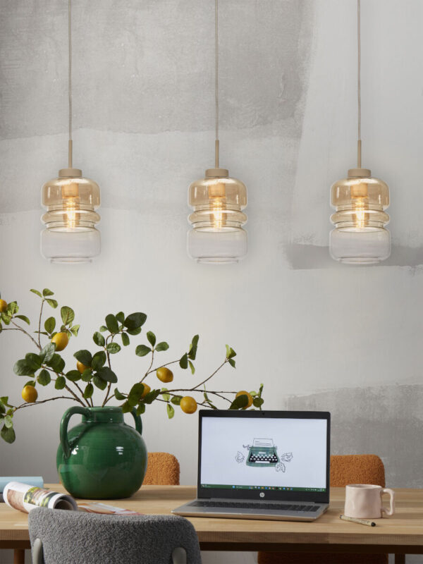 Metaal glas hanglamp klassiek naturel It's About RoMi Verona - Image 9
