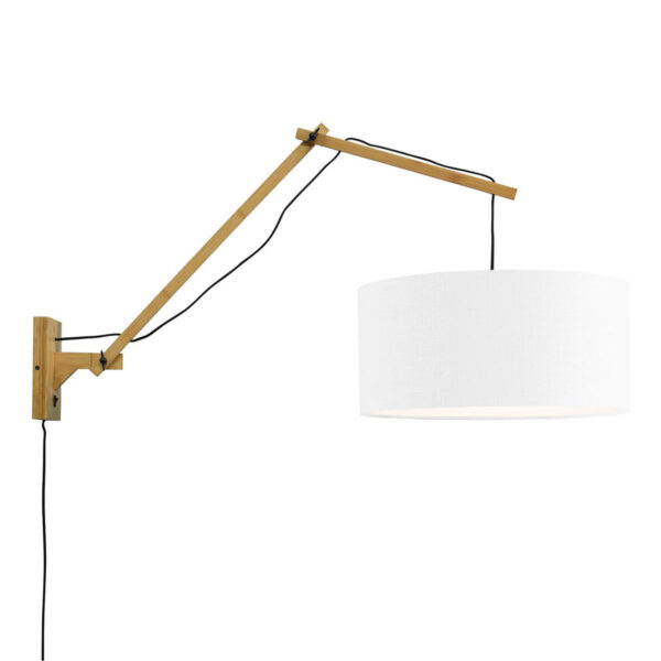 Witte wandlamp dubbelgewricht breed GOOD&MOJO Andes