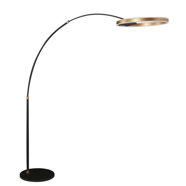 Gouden moderne metalen vloerlamp Steinhauer Ringlux - Image 15