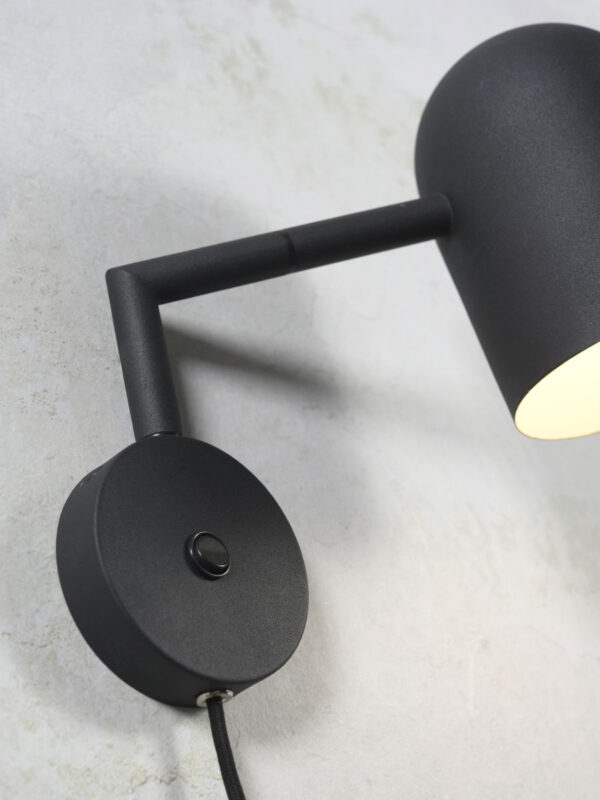 Retro bekervormige wandlamp zwart It's About RoMi Marseille - Image 4