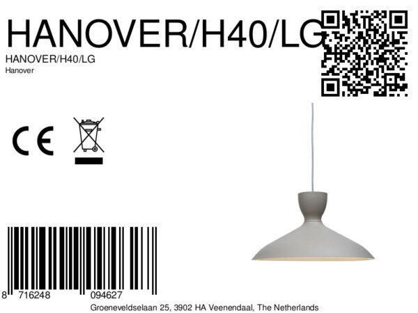 Metalen grijze hanglamp retro It's About RoMi Hanover - Image 11