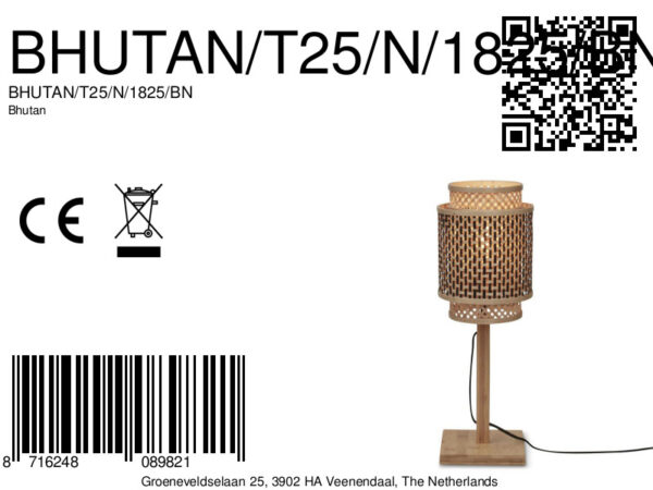 Naturel bamboe bohemian tafellamp GOOD&MOJO Bhutan - Image 10