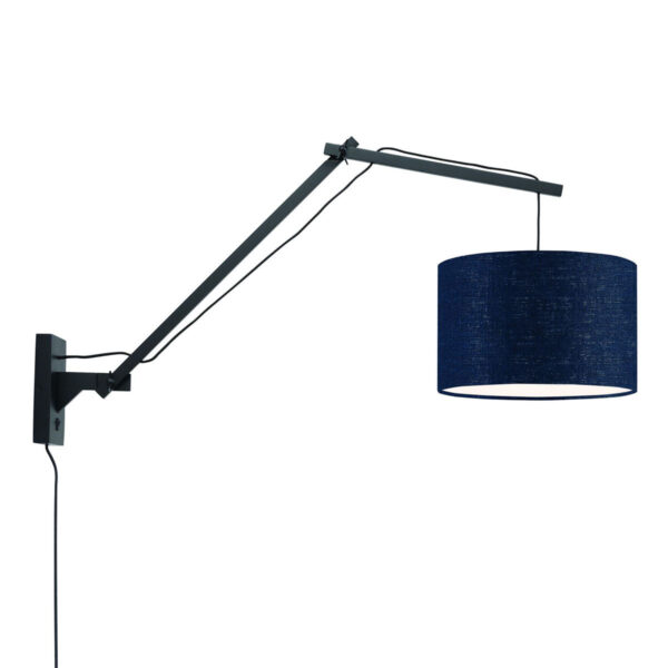 Blauwe wandlamp dubbelgewricht GOOD&MOJO Andes