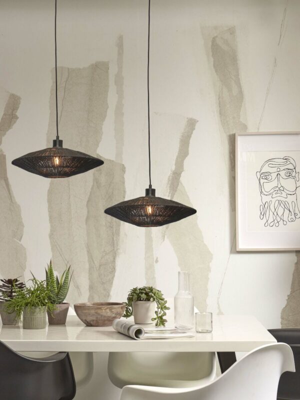 Metalen rieten zwarte hanglamp boheems GOOD&MOJO Iguazu - Image 5