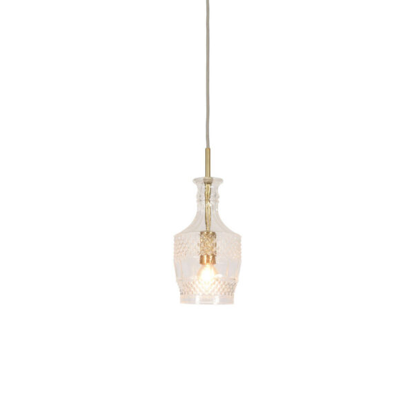 Klassieke glazen gouden hanglamp It's About RoMi Brussels