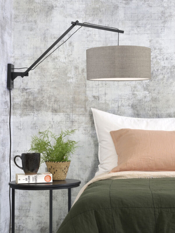 Loodgrijze wandlamp dubbelgewricht breed GOOD&MOJO Andes - Image 2