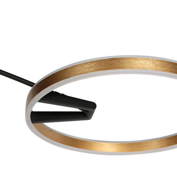 Gouden moderne metalen vloerlamp Steinhauer Ringlux - Image 10