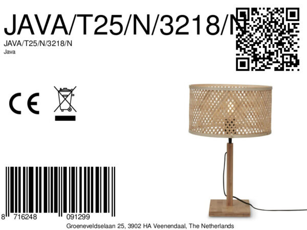 Naturel bohemian bamboe tafellamp GOOD&MOJO Java - Image 10