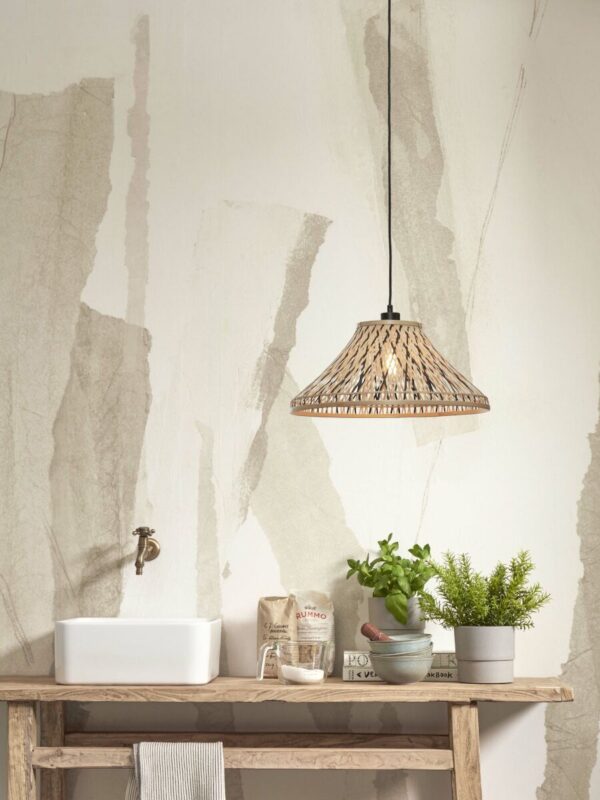 Naturel zwarte hanglamp bohemian bamboe metaal GOOD&MOJO Tahiti - Image 10