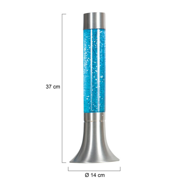 Glitter lavalamp staalkleurig Mexlite Volcan - Image 6