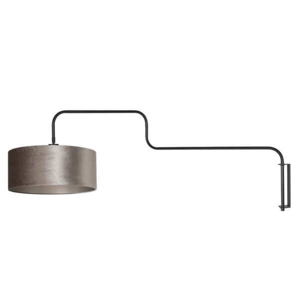 Zilveren trendy wandlamp veloursstof Steinhauer Bloeba - Image 2