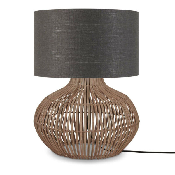 Rotan grijze linnen boheemse tafellamp GOOD&MOJO Kalahari