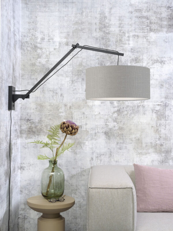 Lichtgrijze wandlamp dubbelgewricht breed GOOD&MOJO Andes - Image 5