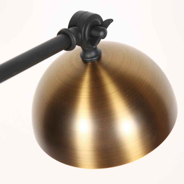 Retro zwarte vloerlamp bronze kap Steinhauer Pintino - Image 4