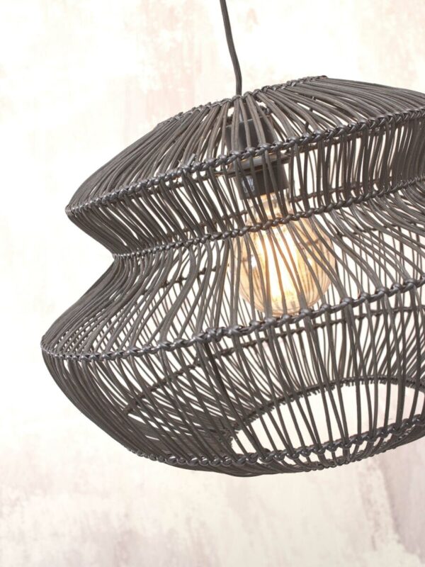 Zwarte rotan metalen hanglamp bohemien GOOD&MOJO Zanzibar - Image 6