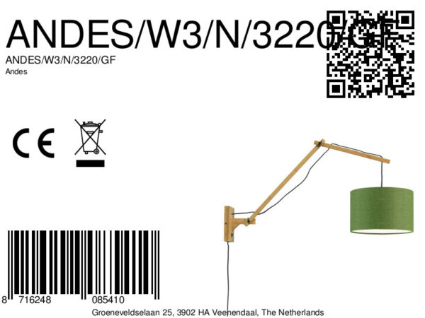 Groene wandlamp dubbelgewricht naturel GOOD&MOJO Andes - Image 7